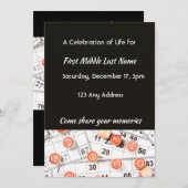 Viering van het leven Nodig Photo Bingo Game uit Kaart (Voorkant / Achterkant)