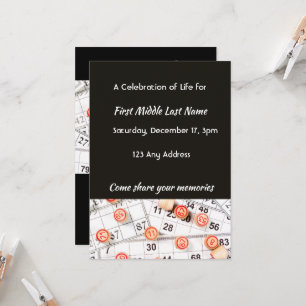 Viering van het leven Nodig Photo Bingo Game uit Kaart