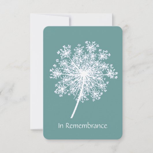 Viering van het leven Nodig Queen Anne Lace Flower Kaart (Voorkant)