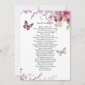 Viering van het leven Nodig roze orchideeën uit Kaart (Achterkant)