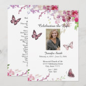 Viering van het leven Nodig roze orchideeën uit Kaart (Voorkant / Achterkant)