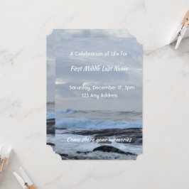 Viering van het leven Nodig Storm Cloud Ocean Wave Kaart