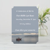 Viering van het leven Nodig Vissen Boat Fisherman  Kaart (Staand voorkant)