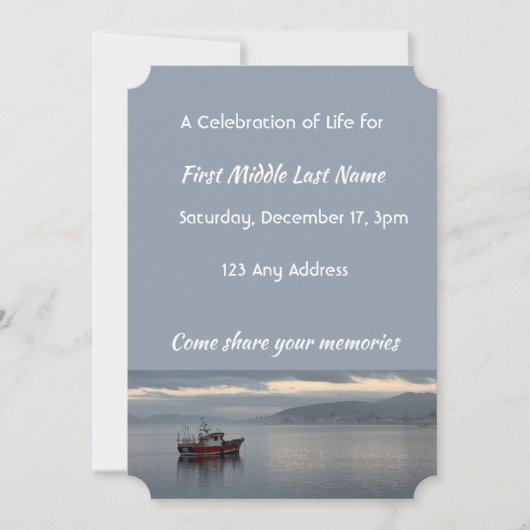 Viering van het leven Nodig Vissen Boat Fisherman  Kaart (Voorkant)