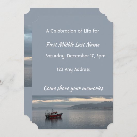 Viering van het leven Nodig Vissen Boat Fisherman  Kaart (Voorkant / Achterkant)