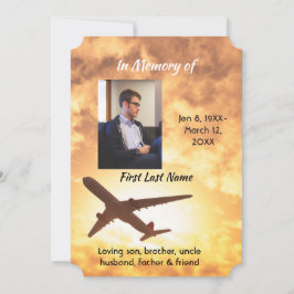 Viering van het leven Nodig Vliegtuigpiloot Kaart