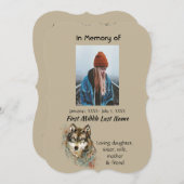 Viering van het leven Nodig Waterverf Wolf Animals Kaart (Voorkant / Achterkant)