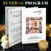 Viering van het leven, Overlijdensbericht, Fotocol Programma