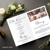 Viering van het leven, Overlijdensbericht, Fotocol Programma