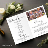 Viering van het leven Overlijdensbericht Fotocolla Programma