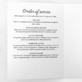 Viering van het leven Overlijdensdienst Order begr Drieluik Programma (Binnenzijde eerst)