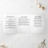 Viering van het leven Overlijdensdienst Order begr Drieluik Programma (Binnen)