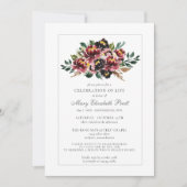 Viering van het leven Paarse begrafenis Kaart (Voorkant)