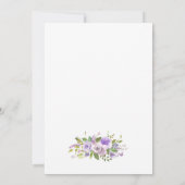 Viering van het leven Paarse Bloemen Begrafenis Me Kaart (Achterkant)