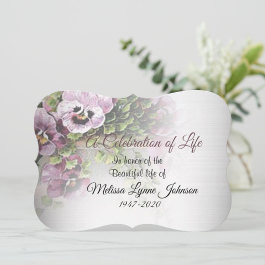 Viering van het leven, Pansy Garden Kaart (Staand voorkant)