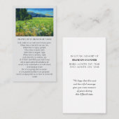 Viering van het leven Platteland Sympathie Card Visitekaartje (Voorkant / Achterkant)