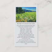 Viering van het leven Platteland Sympathie Card Visitekaartje (Voorkant)