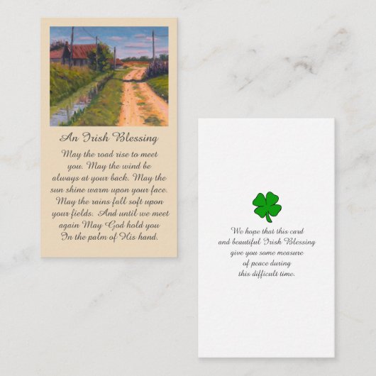 Viering van het leven Platteland Sympathie Card Visitekaartje (Voorkant / Achterkant)