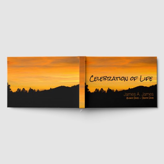 Viering van het leven Prairie Hills Sunset Memoria Gastenboek (Volledig)