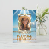 Viering van het leven programma Dank u Foto Beach (Staand voorkant)