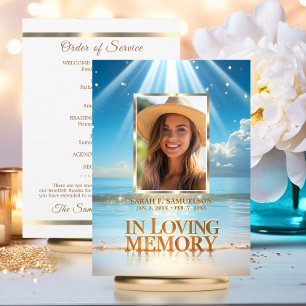 Viering van het leven programma Dank u Foto Beach