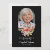 Viering van het leven Roze Rozen & pioenen Bloemen Kaart (Voorkant)