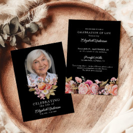 Viering van het leven Roze Rozen & pioenen Bloemen Kaart