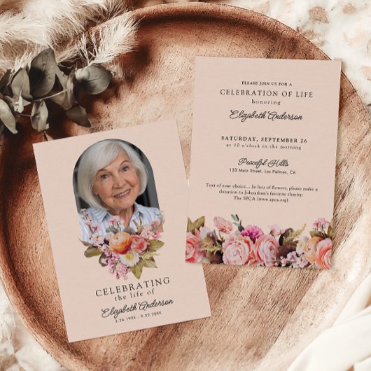 Viering van het Leven Roze Rozen & Pioenrozen Bloe Kaart