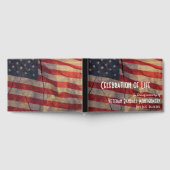 Viering van het leven Rustic American Flag Memoria Gastenboek (Volledig)