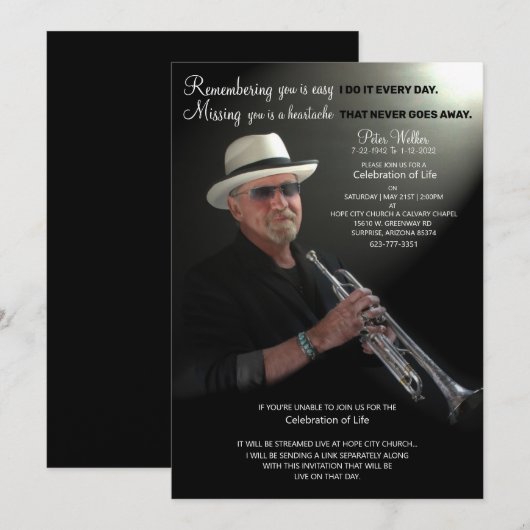 Viering van het leven save the date (Voorkant / Achterkant)