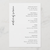 Viering van het leven | Schademigheid van de diens Programmakaart (Achterkant)