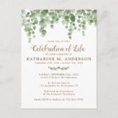 Viering van het leven - scheerbeurt van de Eucalyp Uitnodiging Briefkaart (Voorkant)