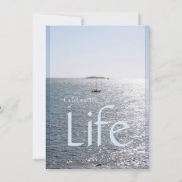 Viering van het leven Seascape 1 Uitnodiging
