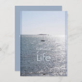 Viering van het Leven Seascape 3 Uitnodigingen (Voorkant / Achterkant)