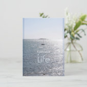 Viering van het Leven Seascape 3 Uitnodigingen (Staand voorkant)