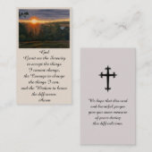 Viering van het leven Sereniteit Sympathie Zonsond Visitekaartje (Voorkant / Achterkant)