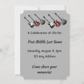 Viering van het leven Service Muzikant Gitaarmuzie Kaart (Voorkant)