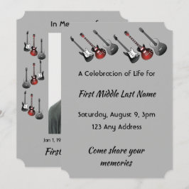 Viering van het leven Service Muzikant Gitaarmuzie Kaart