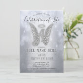 Viering van het leven - Silver Memorial Kaart (Staand voorkant)