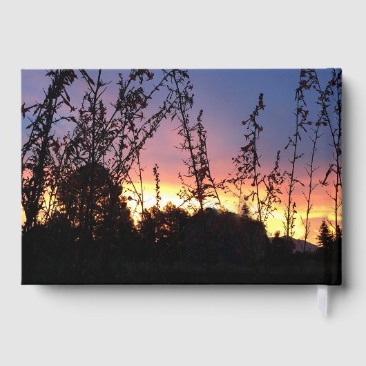 Viering van het leven Sinaasappel Horizon Custom P Gastenboek (Achterkant)