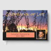 Viering van het leven Sinaasappel Horizon Custom P Gastenboek (Voorkant)