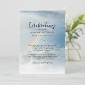 Viering van het leven, Sky Clouds Rainbow Funeral Kaart (Staand voorkant)