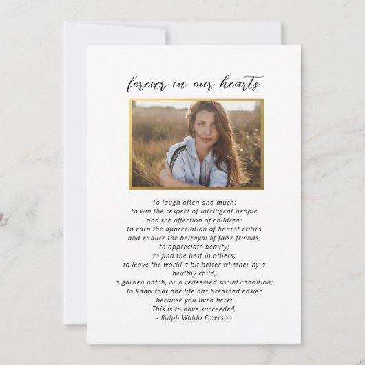 Viering van het leven Sky Clouds Sunset begrafenis Kaart (Achterkant)