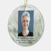 Viering van het Leven Sneeuwklokje Bloemen Keramisch Ornament (Links)