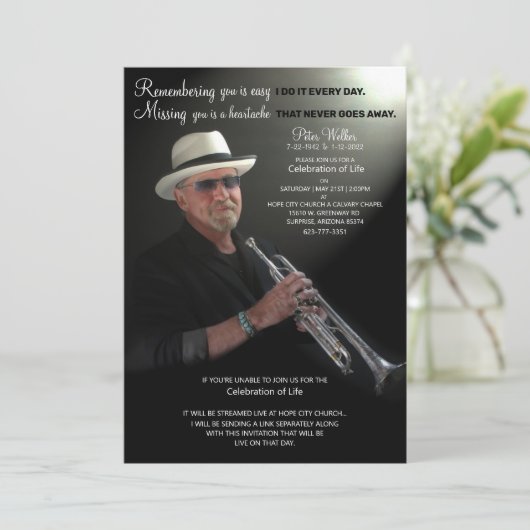 Viering van het leven sparen de datum save the date (Staand voorkant)