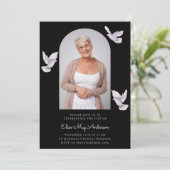 Viering van het leven stijlvolle elegante foto kaart (Staand voorkant)