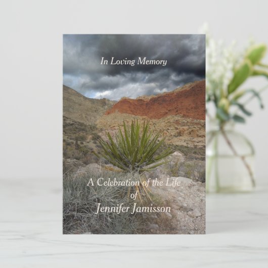 Viering van het leven, Storm in de bergen, woestij Kaart (Staand voorkant)