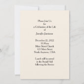 Viering van het leven, Storm in de bergen, woestij Kaart (Achterkant)