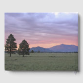 Viering van het leven Stormy Prairie Sunset Custom Gastenboek (Achterkant)