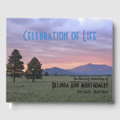 Viering van het leven Stormy Prairie Sunset Custom Gastenboek (Voorkant)